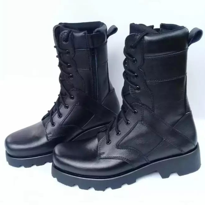 Sepatu PDL Kulit Asli Sepatu PDL Tni Polri Security Satpam Sepatu Boots Pria Kulit Sapi Asli