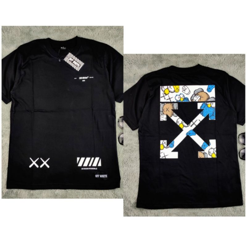 Kaos DISTRO OFFWHITE FREE STICKER TERBARU 01