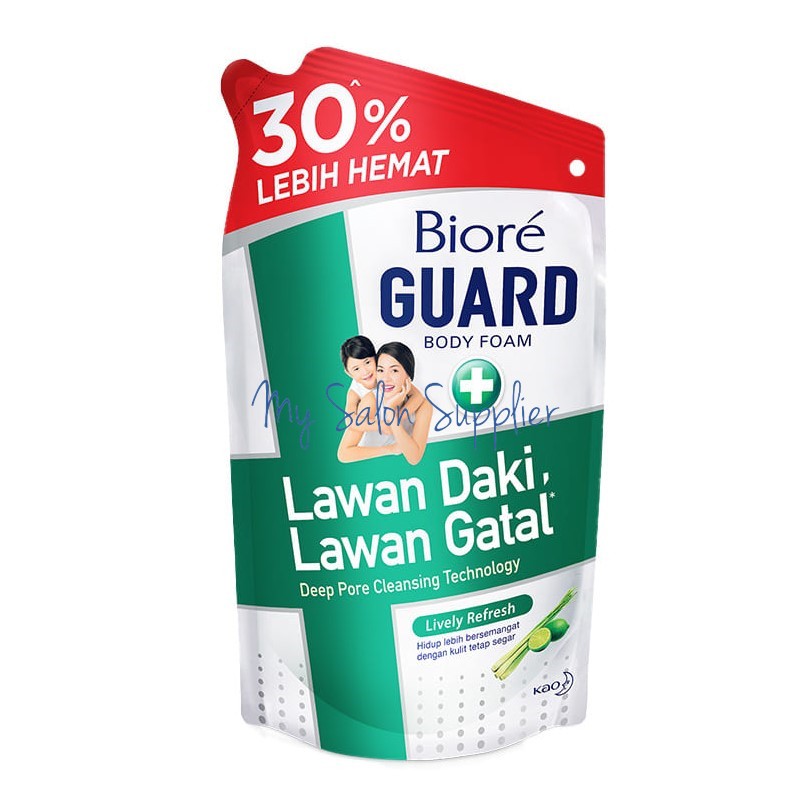 Biore Guard Body Foam Lively Refresh Hijau Refill 800ml