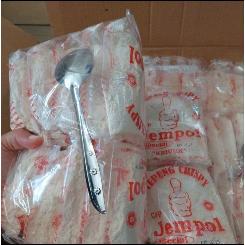 

✔️Murah lebay..Tepung cap jempol 1 pak isi 10 pcs kemasan 150 gram(gratis sendok makan)