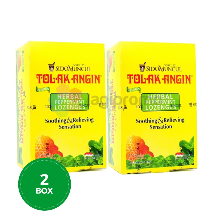 

Sido Muncul Tolak Angin Permen Herbal 15 Sachet Melegakan Tenggorokan 2 Box