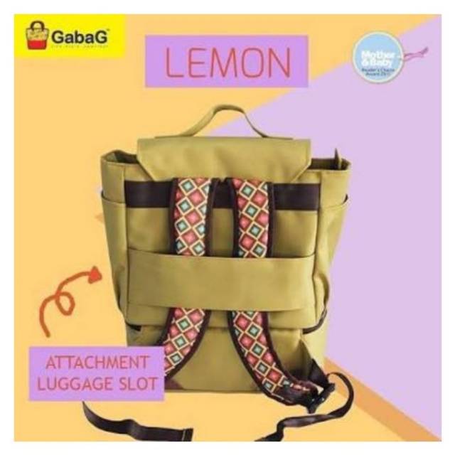 Myg - Kirim 1Kg - GABAG LEMON COOLER DIAPER BACKPACK BAG