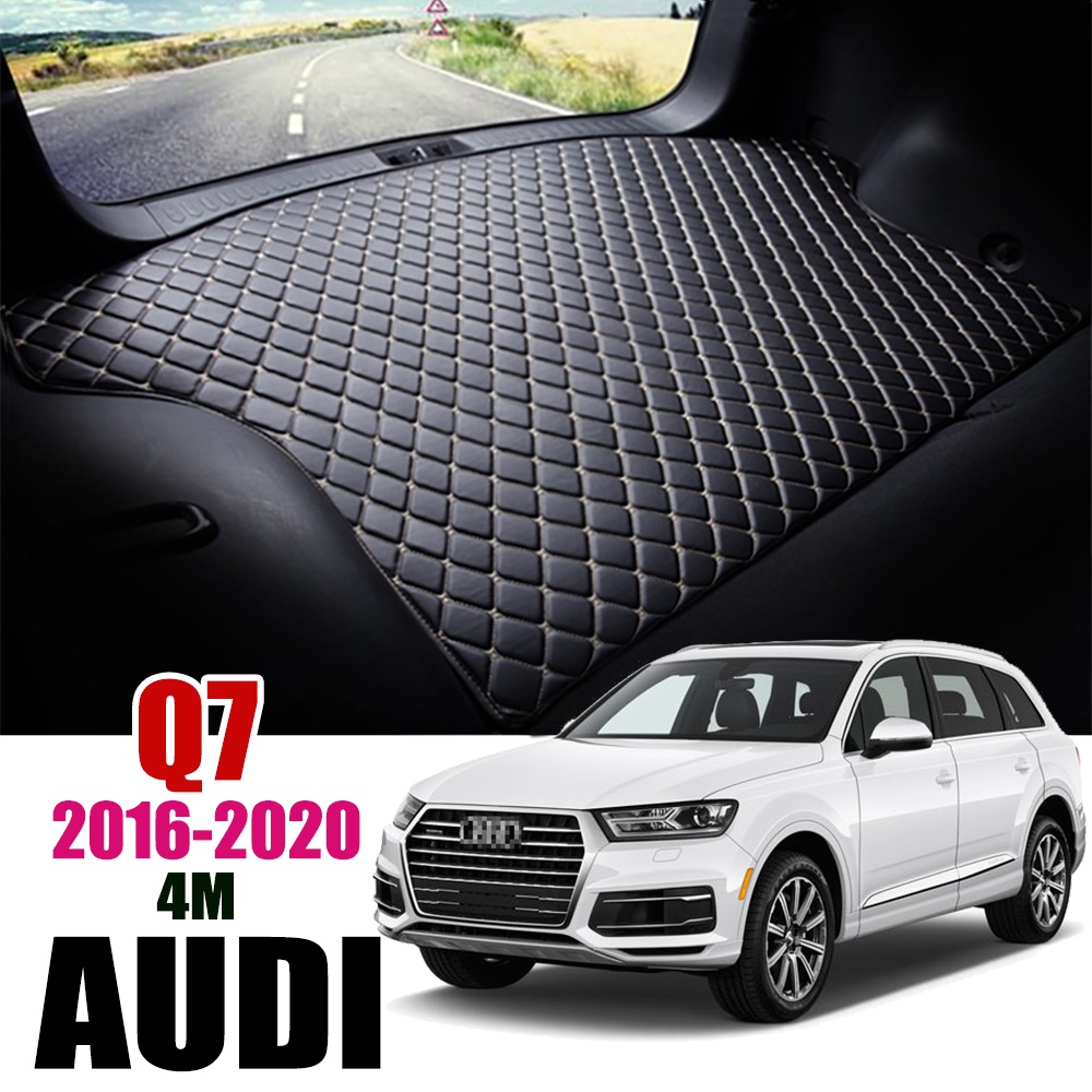 Matras Interior Bagasi Mobil Bahan Kulit Untuk Audi Q7 4M 2015 2016 2017 2018 2019 2020