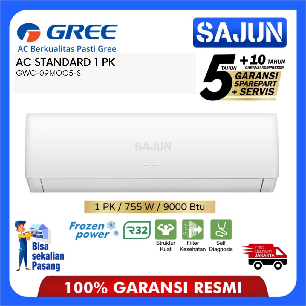 GREE AC Split 1 PK GWC-09MOO5S AC Split 1PK GWC09MOO5 / GWC-09MOO5-S - FREE ONGKIR JKT