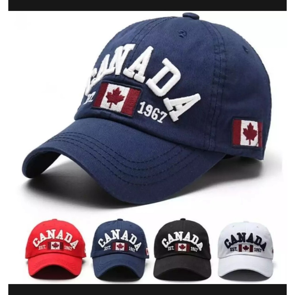 Topi Baseball CANADA Pria &amp; Wanita Terbaru Nyaman &amp; Elegant Model dan Desain Terkini