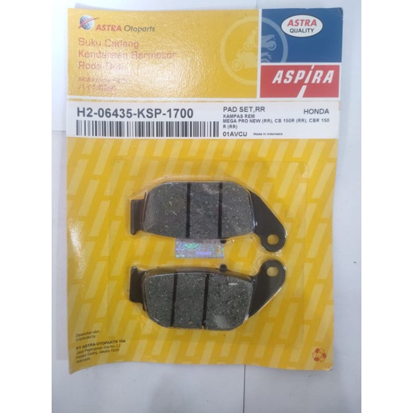 KAMPAS REM BELAKANG ASLI ASPIRA UNTUK NEW MEGA PRO ,CBR 150 (100% ORIGINAL)