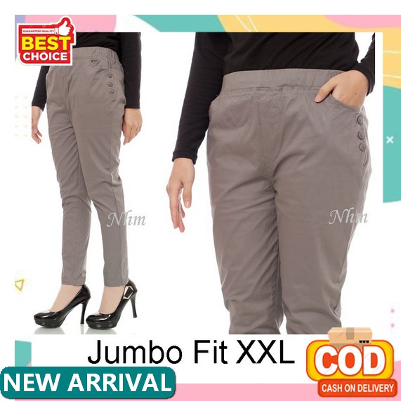 Celana Kulot Kain Wanita Remaja Dewasa Murah Jumbo Kekinian Pinggang K Korean Women Wide Leg Pants  