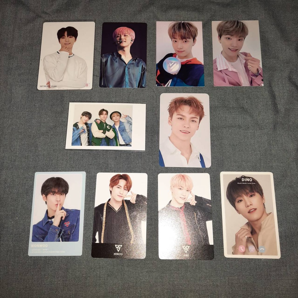 SEVENTEEN PHOTOCARD PHOTOSPACE DVD IC CARZONE CARATLAND MOSHI CARD 24H WATCH -  WONWOO MINGYU DINO