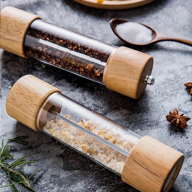 grinder dapur merica lada garam / salt pepper mill wooden grinder / wood grinder kitchen / gilingan bumbu dapur / penggiling merica black peper