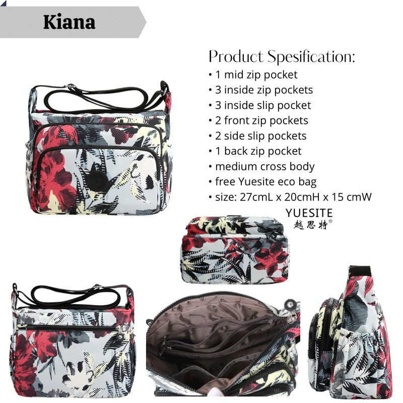 Tas wanita selempang medium yuesite kiana original cross body import cyutebags