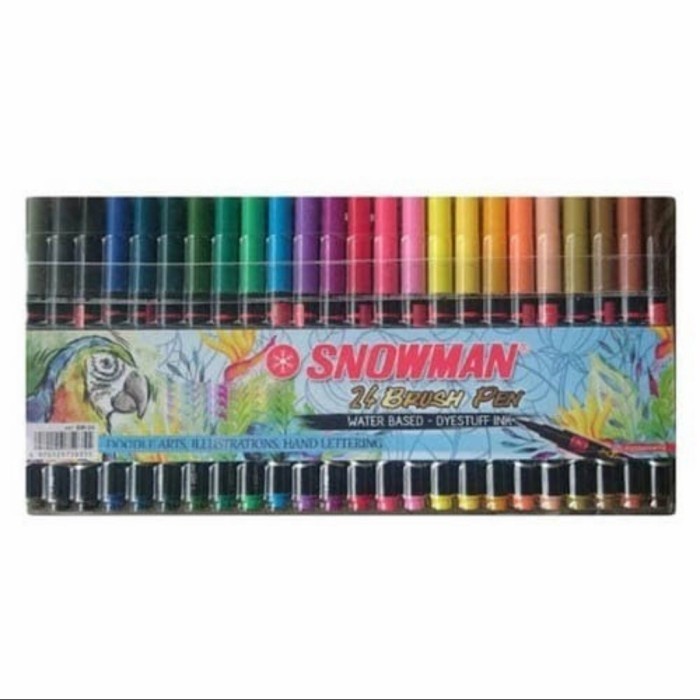 

BRUSH PEN SNOWMAN / SNOWMAN BRUSHPEN / Lettering - 24 WARNA