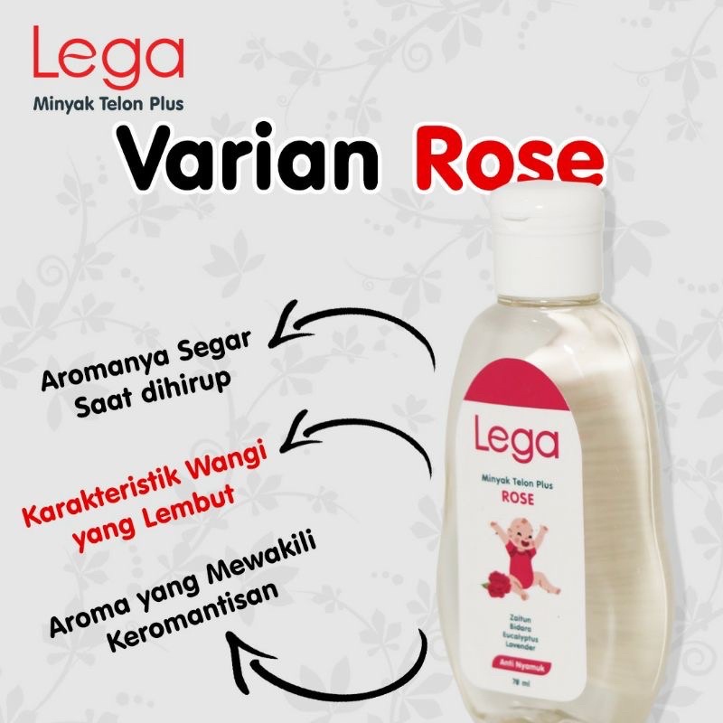 LEGA Minyak Telon Plus Varian Rose, Acacia, dan Aster 70ml