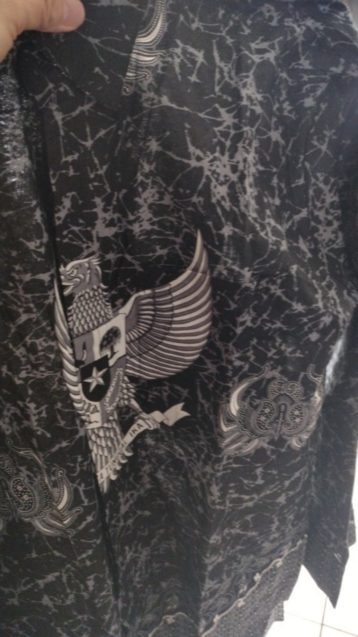 Kemeja Batik Pria Lengan Panjang Size M L Xl Xxl  Bswart Batik Hrb026 Kenongo Hem Panjang Padi