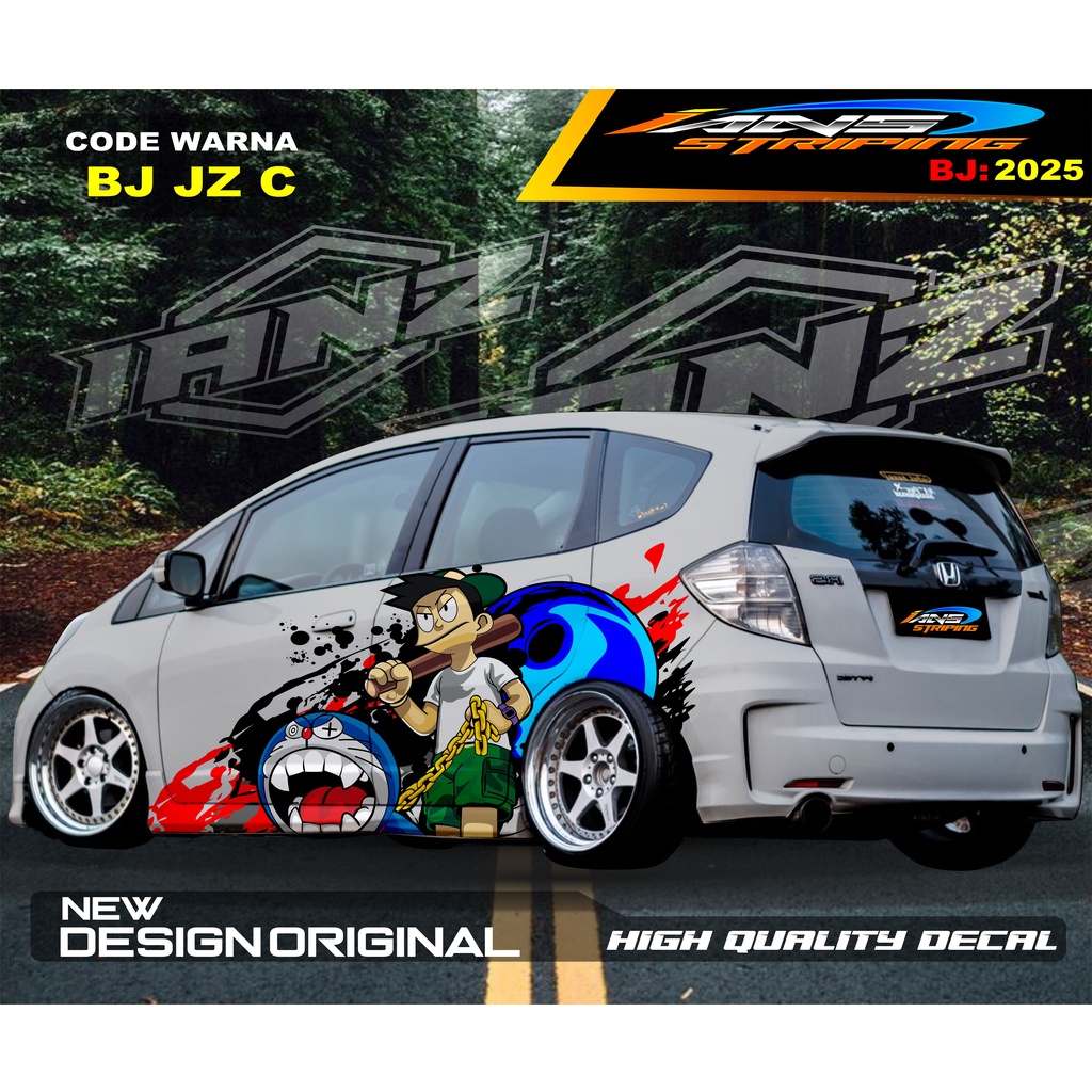 STICKER VARIASI MOBIL HONDA JAZZ BRIO AGYA AYLA / VARIASI STICKER BODY SAMPING MOBIL BRIO MOBIL JAZZ / STIKER MOBIL