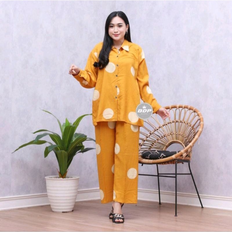 BIG SIZE Setelan Tie Dye / One Set Kekinian / Setelan Baju Wanita Wakawaka Aminah-1