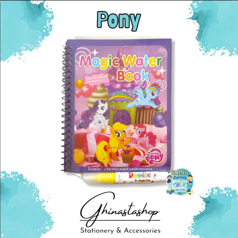 

Magic Water Book / Buku Gambar Ajaib / Buku Mewarnai Anak / Water Drawing