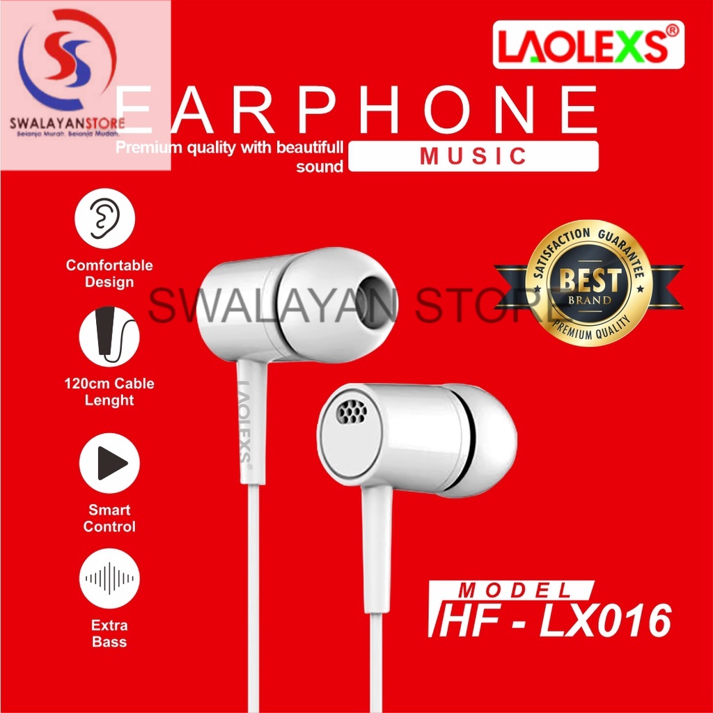 Earphone HF-LX016 Music Hifi - Extra Bass Premium Quality LAOLEXS