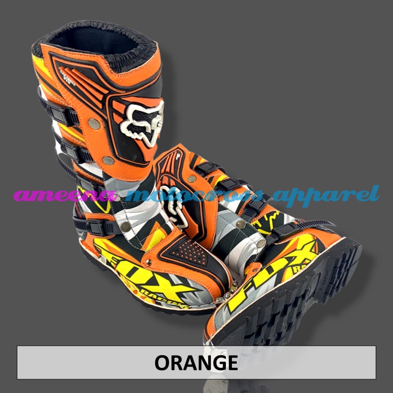 Sepatu Trail Fullprint - Sepatu Motocross Besi - Sepatu Trabas - Sepatu Boots - Sepatu MX - 004