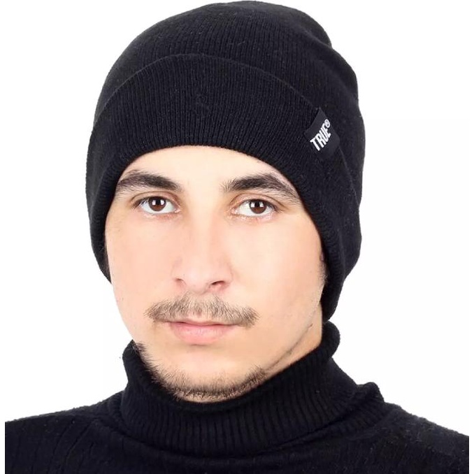 Topi Kupluk Pria Dewasa Rajut Wool True Winter Fashion Beanie Hat Ciput Cowo Cowok Laki Laki Distro 