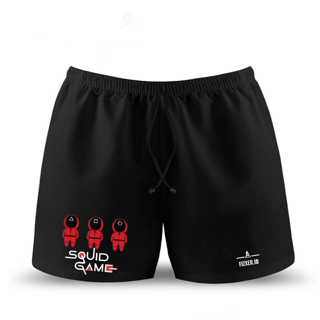 Boxer RRQ EVOS Celana Pendek Surfing Boxer Black Fire Bahan Kaos Combad 30s Muat Max BB 70KG