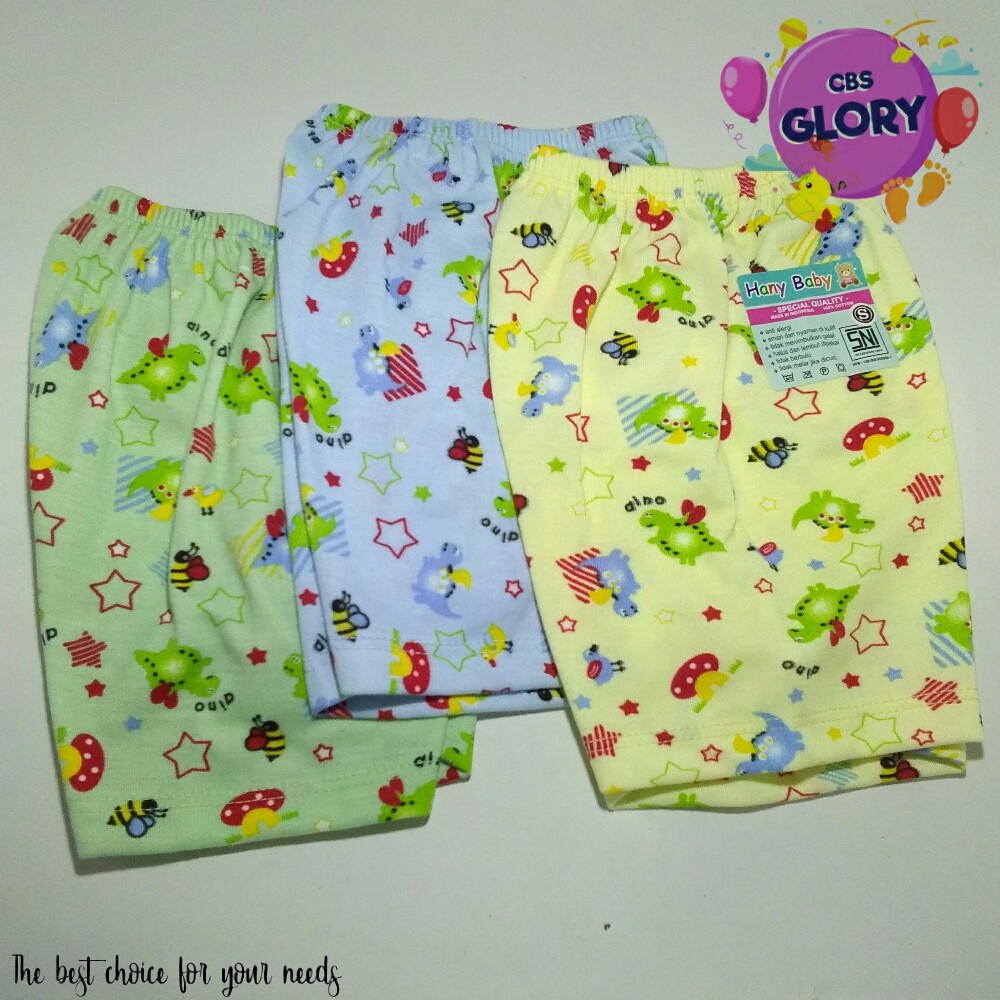 Celana Pendek Bayi Motif Dino/Ukuran S,M,L,XL/Bahan Katun Halus