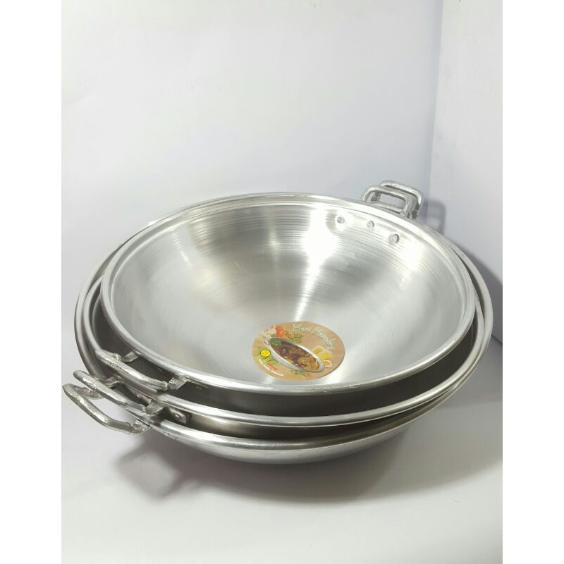 Kuali Limas Wajan Plat Aluminium Tebal 14inci 15inci 16inci / Wajan Penggorengan