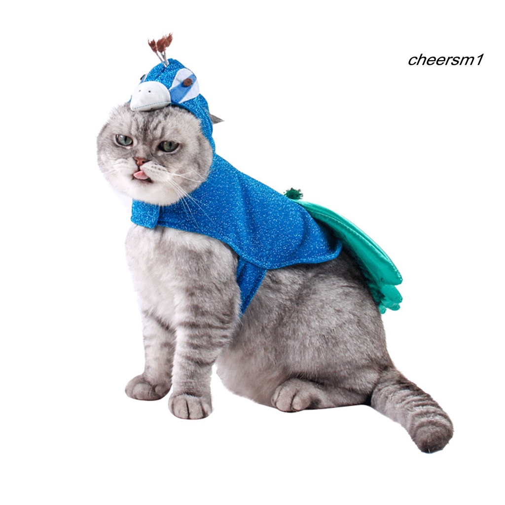 cheersm Outwear Peacock Design Adjustable Cotton Pet Cosplay 