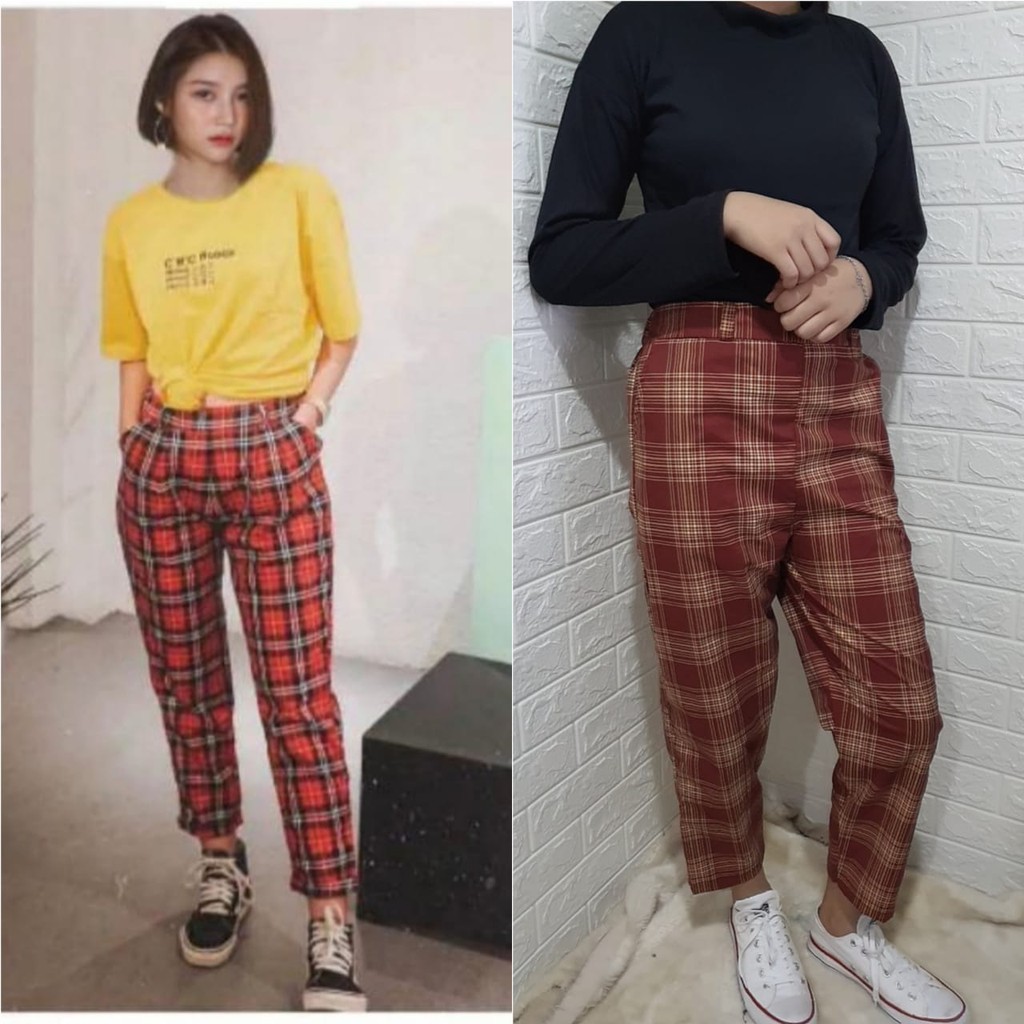 Rillo - Margaret Pants / Casey Pants / Chinos Margaret Tartan Kotak