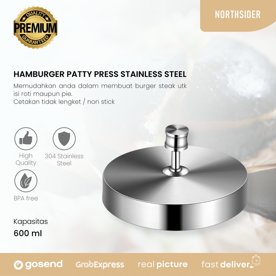 CETAKAN BURGER | HAMBURGER PATTY PRESS STAINLESS STEEL 304 - G20534