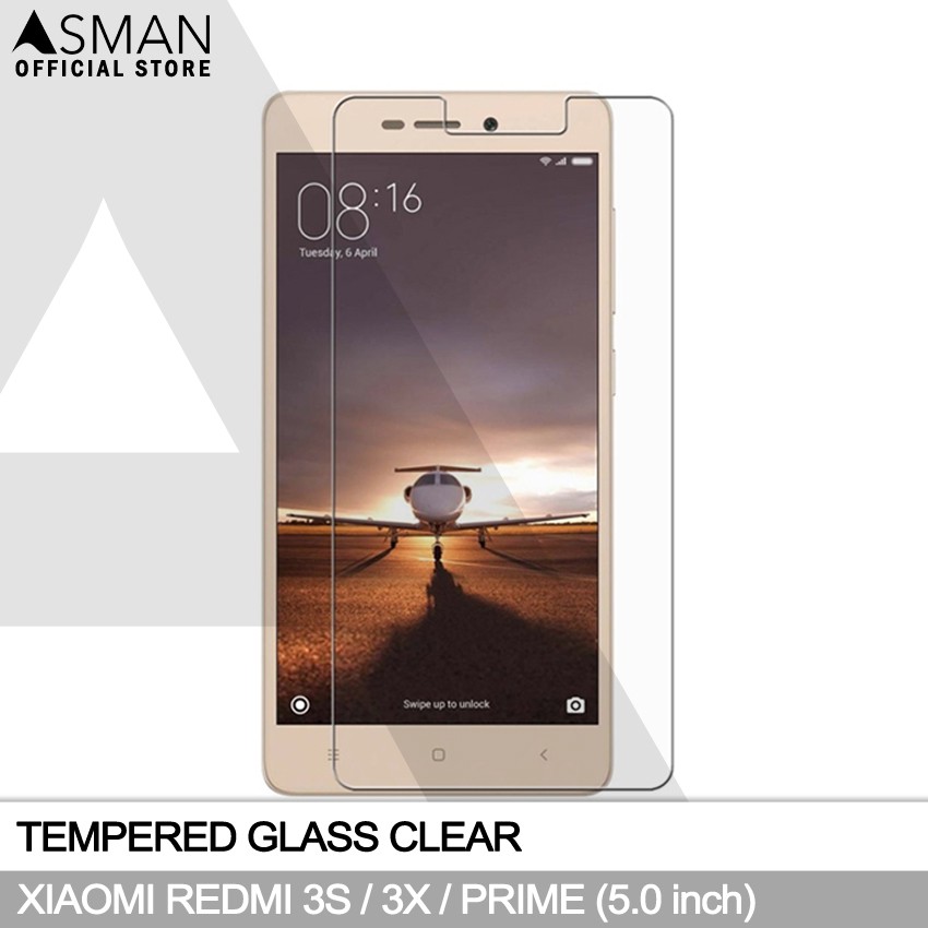 Tempered Glass Xiaomi Redmi 3s / 3x / Prime (5.0&quot;) | Anti Gores Pelindung Layar Kaca - Bening