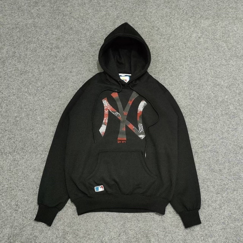 HOODIE MLB - HOODIE MLB YANKEES RED LOGO ORIGINAL DISTRO FULL TAG