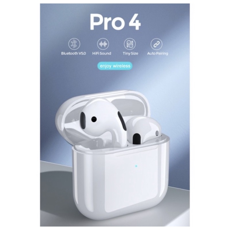 Headset TWS Pro 4- Earphone Bluetooth Pro-4 TWS v5.0