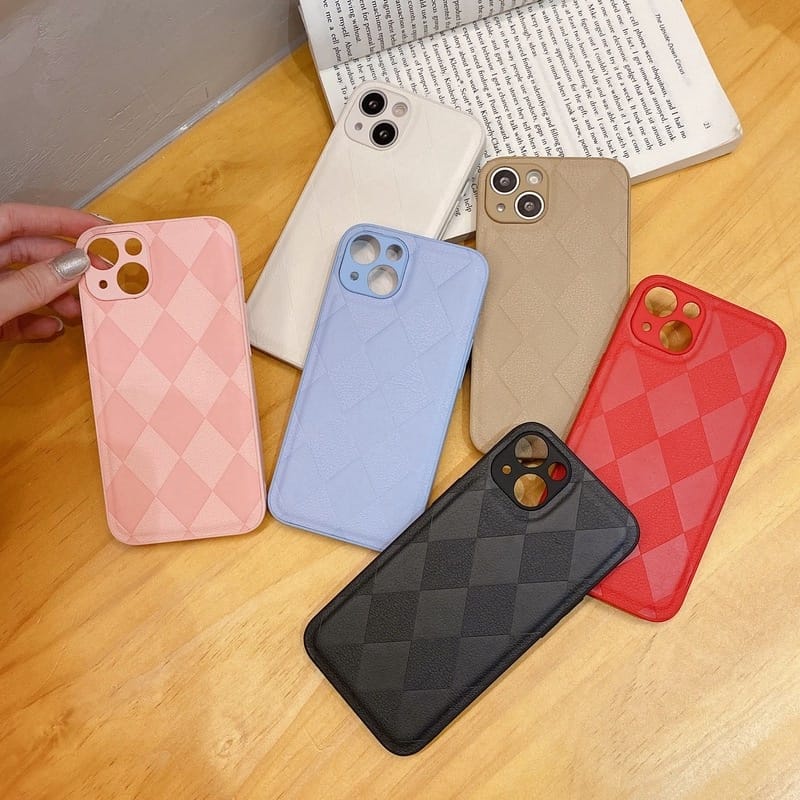 Soft Case Silicone Luxury Leather Case Square Untuk iPhone 7/8/SE/7plus/8plus/11/11pro/11promax/12/12mini/12pro/12promax/13/13mini/13pro/13pormax