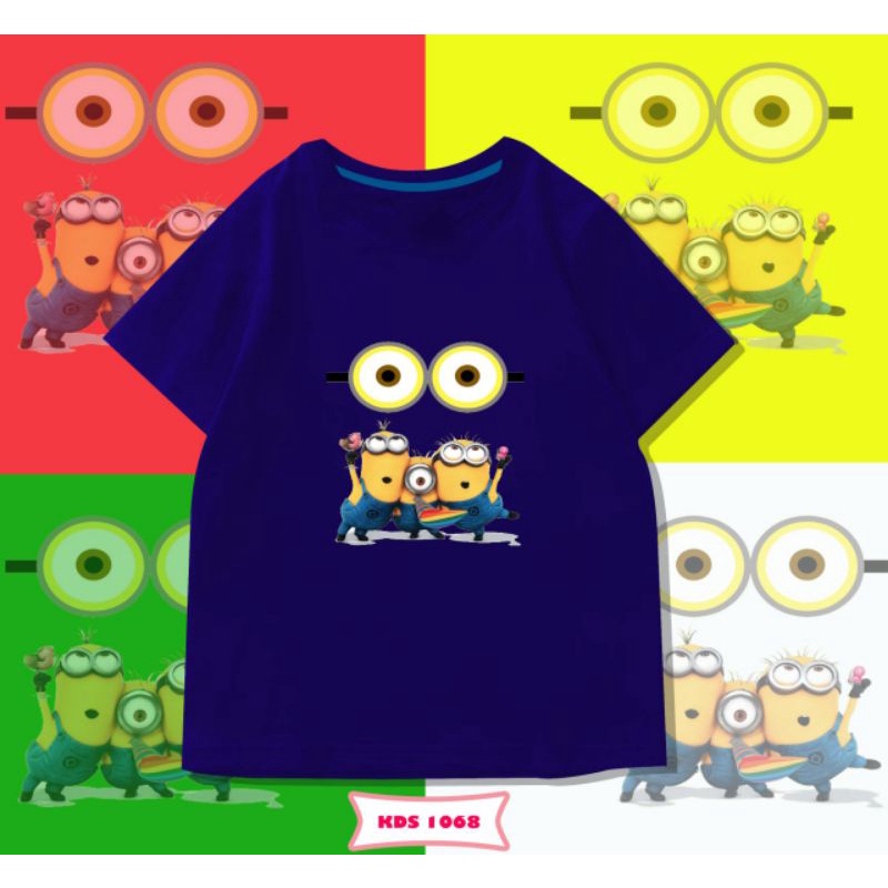 KAOS ANAK MINION LAKI-LAKI&amp;PEREMPUAN/KAOS ANAK MINION COTTON 24S ANTIBAKTERIAL