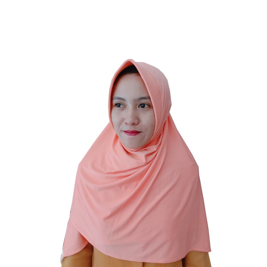 Hijab Khimar Diandra Peach