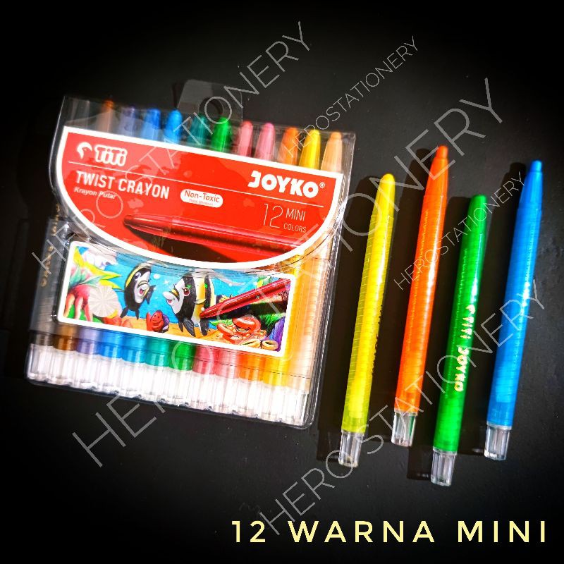 

Krayon putar joyko titi mini 12 warna TI-CP-12 TWCR-12 mini