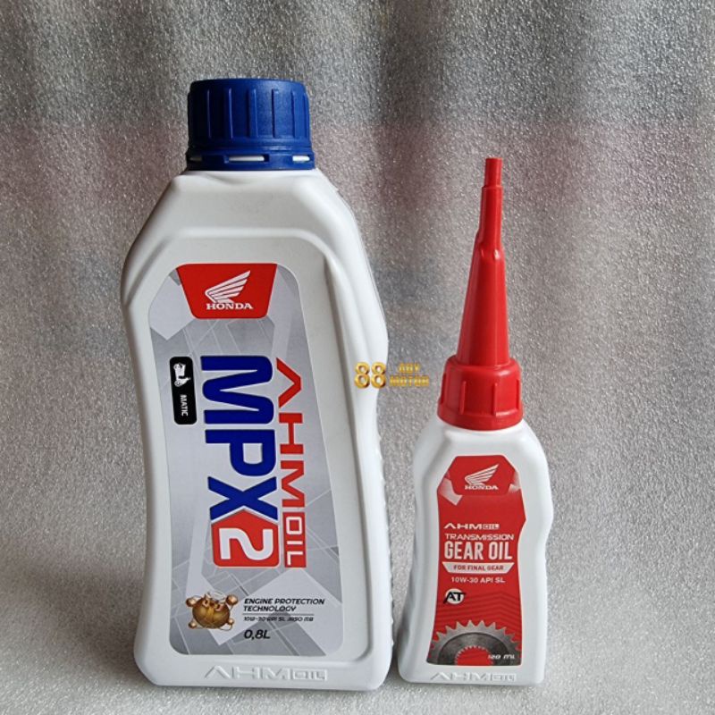 PAKET OLI MPX2 DAN GEAR OLI GARDAN AHM MESIN MATIC BEAT VARIO HONDA