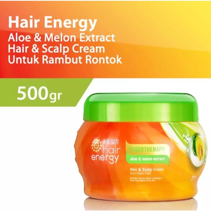 MAKARIZO HAIR ENERGY HAIR &amp;  SCALP CREAM MEMPERBAIKI RAMBUT RUSAK RONTOK KUSAM KERING -500gr