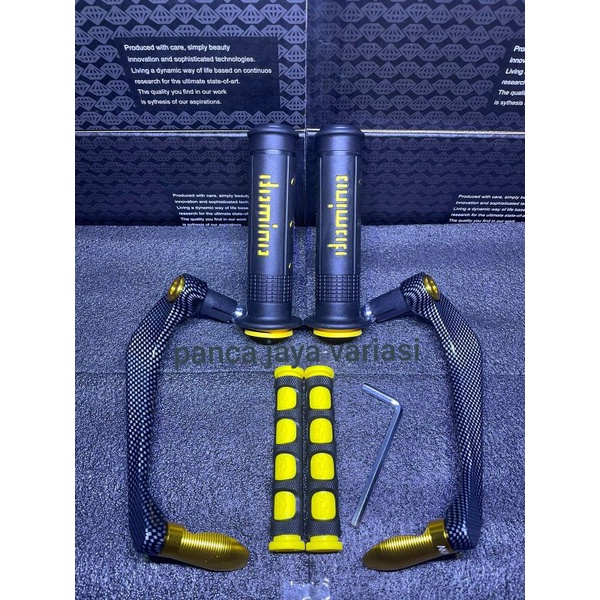 Paketan Handgrip Domino dan Proguard Karbon Universal Semua Motor