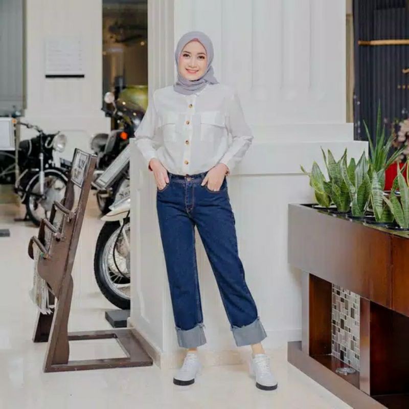 CELANA JEANS WANITA BOYFRIEND ELISE / CELANA JEANS REMAJA / CELANA REMAJA / CELANA JEANS WANITA / CE
