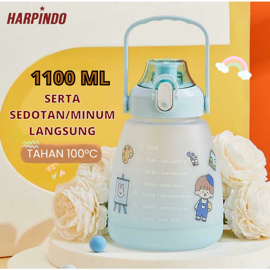 KID PUMPKIN WATER BOTTLE 1100 ML/BOTOL MINUM LABU ANAK