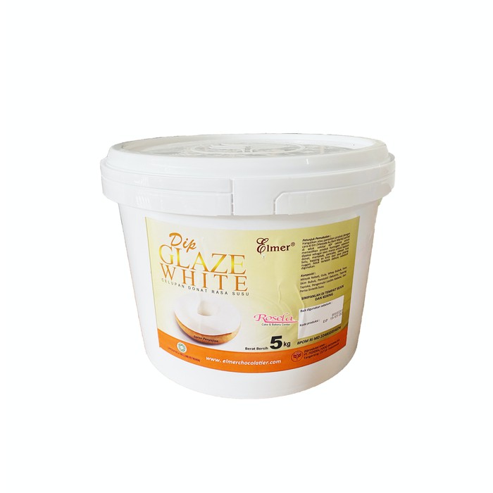 

Elmer Dip Glaze White / Glaze Elmer / Celupan Donat Rasa Susu 5 Kg