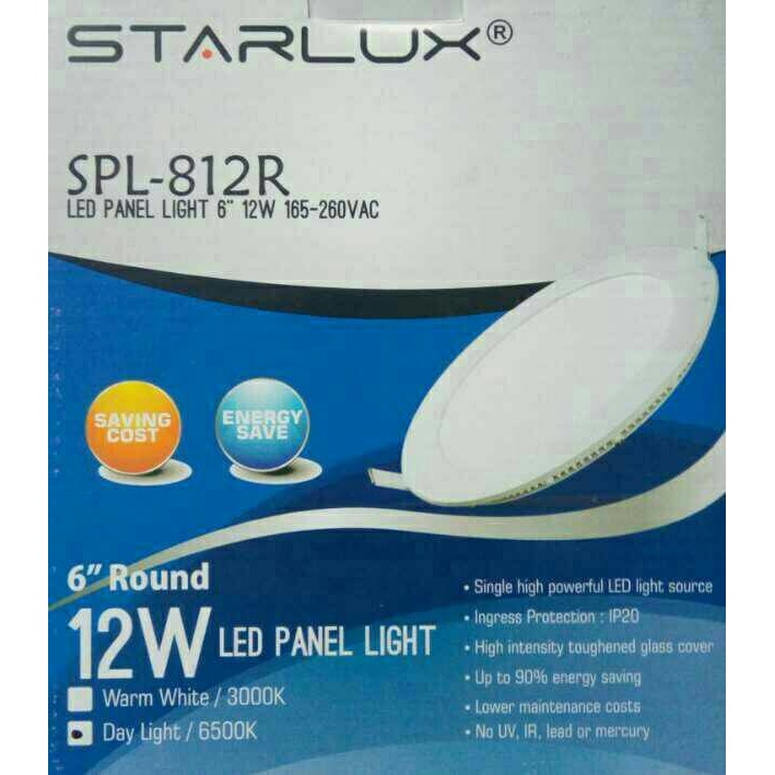 Lampu LED Starlux Panel 6"-12W