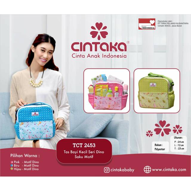 Cintaka Tas Bayi Kecil Saku Motif Dino Series - TCT 2453