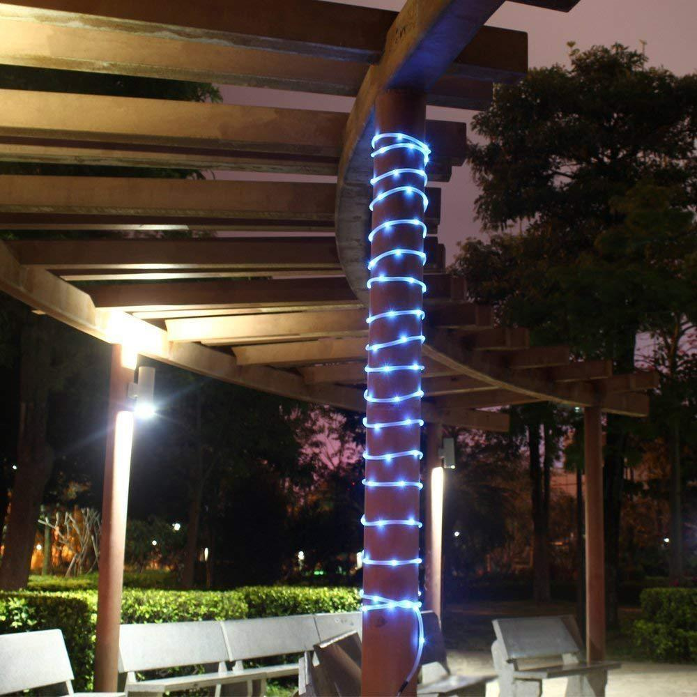 7/12m Solar PVC Rainbow Tube Copper Wire Light/Lampu Tabung Luar Ruangan LED Tahan Air/String Light Untuk Lentera Dekorasi Natal/Lighting Night String Light Lamp