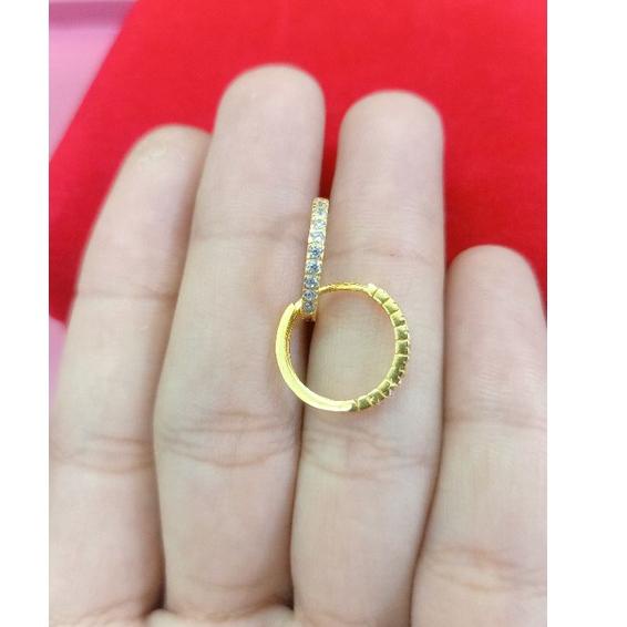 Telah Hadir.. ANTING JEPIT BULAT BESAR PERAK 925 LAPIS MAS