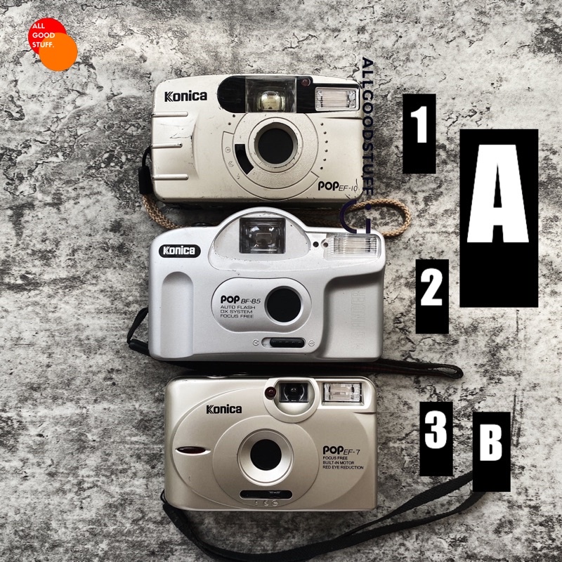 KAMERA ANALOG - FUJI ZIPP / FUJI FLEZZ / NOVACAM I / FUJI STARR / FUJI COMETA / FUJI MDL 9 / FUJICA M1 KAMERA ANALOG SAKU REUSABLE MURAH 35M MULUS ROLL FILM-KONICA CAMPURAN