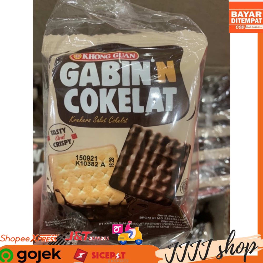 

Biskuit Khong Guan Gabin N Cokelat Crac ker Snack Cemilan isi 10 pcs Berat 220gr