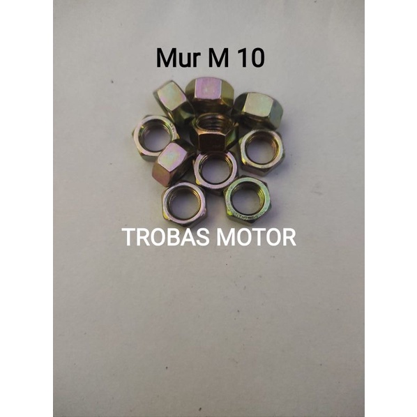 mur 10mm kuning/mur untuk baut kunci 14