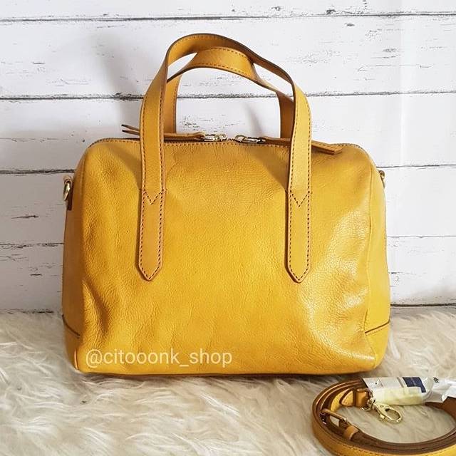 FOSSIL SIDNEY SATCHEL YELLOW